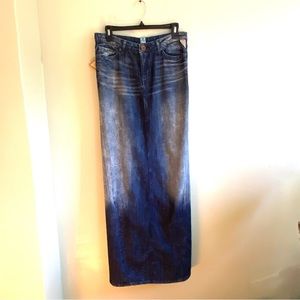 Replay Blue Maxi Pencil Skirt Casual